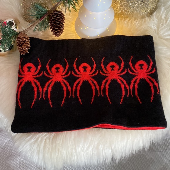 Spyder Men’s red & black, reversible neck Gaiter O/S New without tag! - Picture 3 of 13